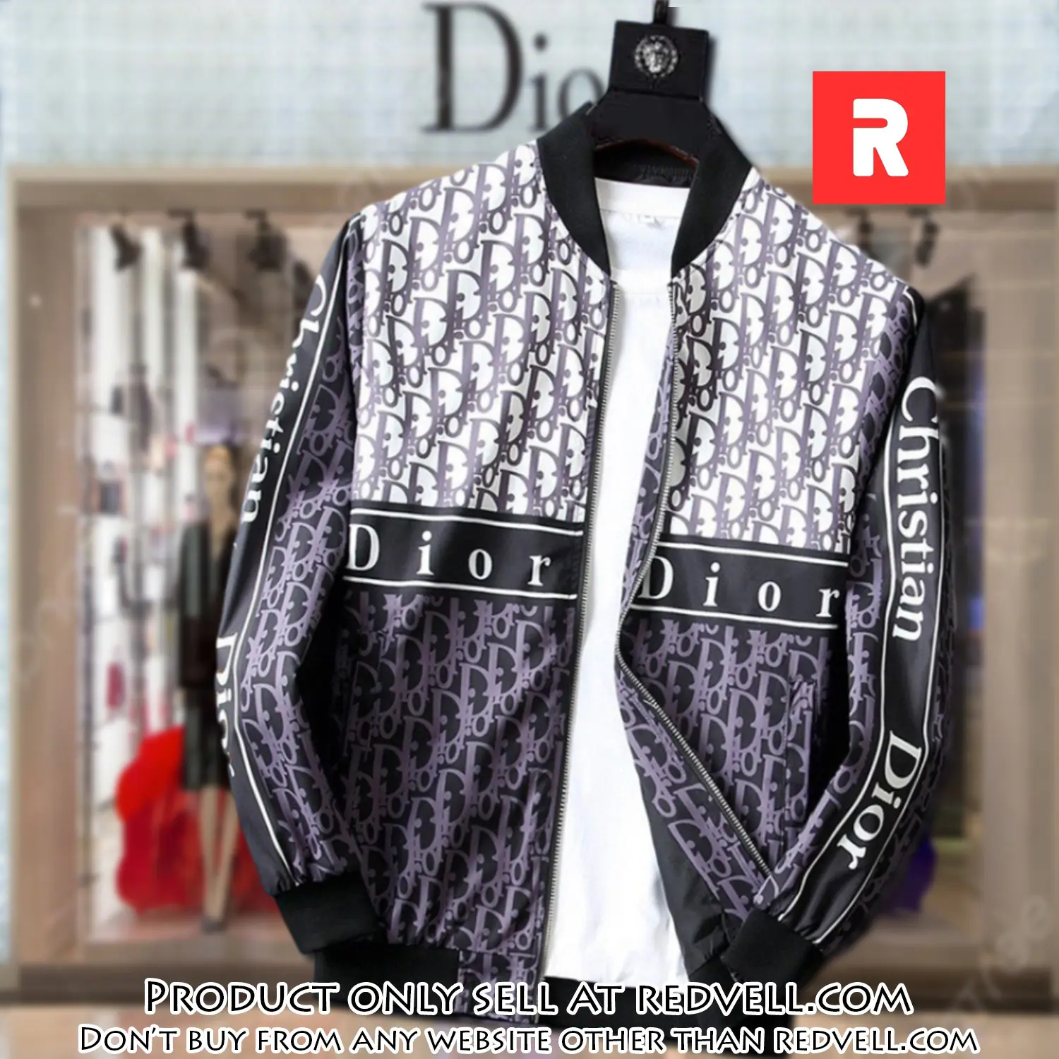 Dior luxury brand varsity zipper jacket vst1067 rv5514457